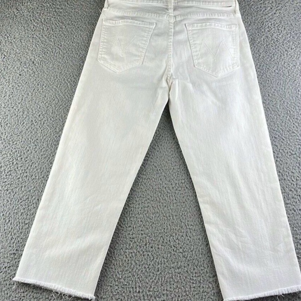 MOTHER Size 29, The Rascal Ankle Snippet in Stayin Alive (White) with stretch!